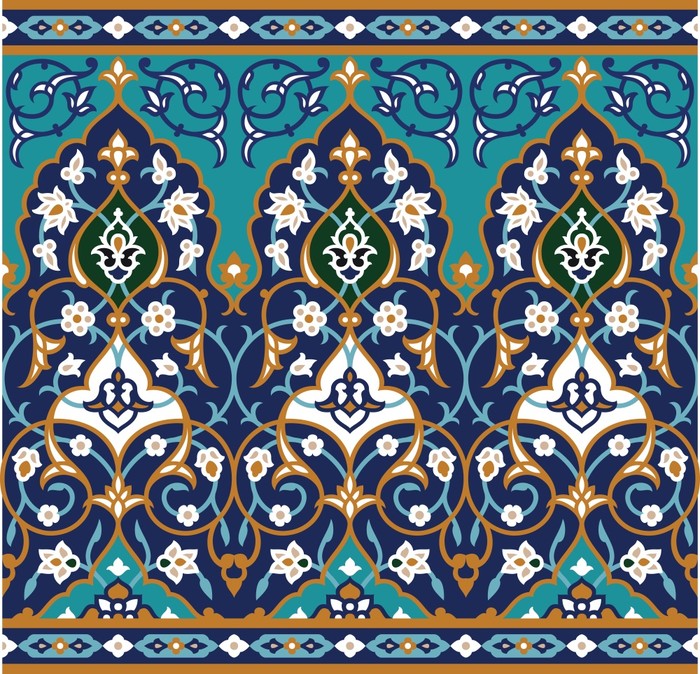 Islamic flower border