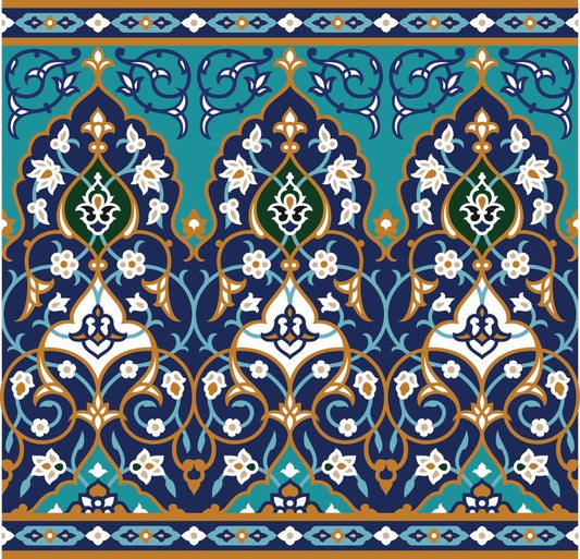 Islamic flower border