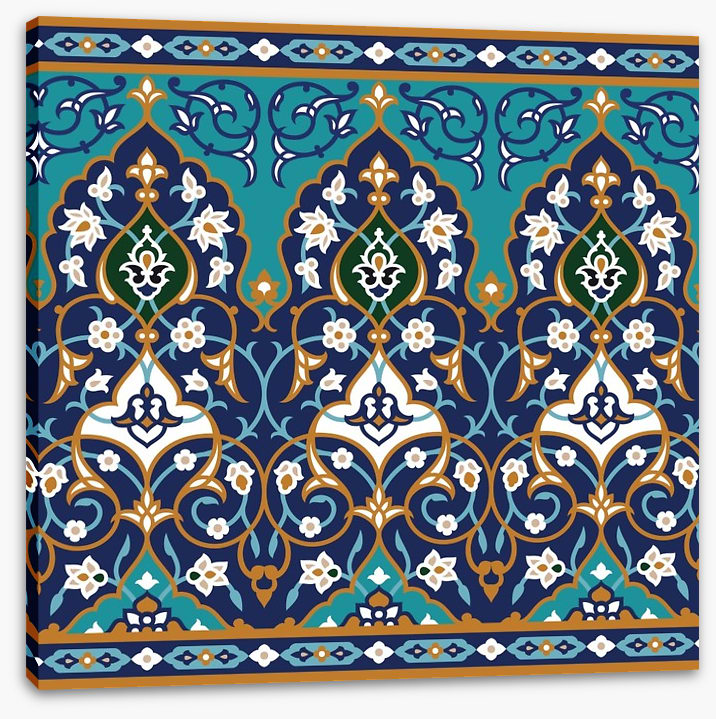 Islamic flower border