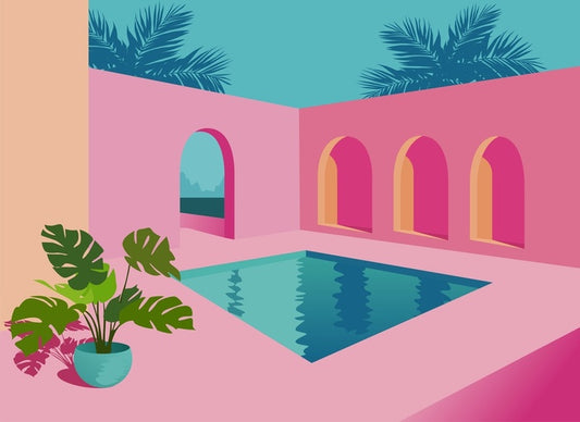 Planted by the pool