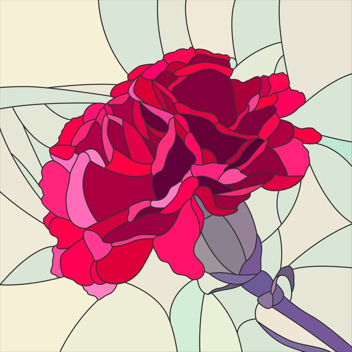 Red carnation mosaic