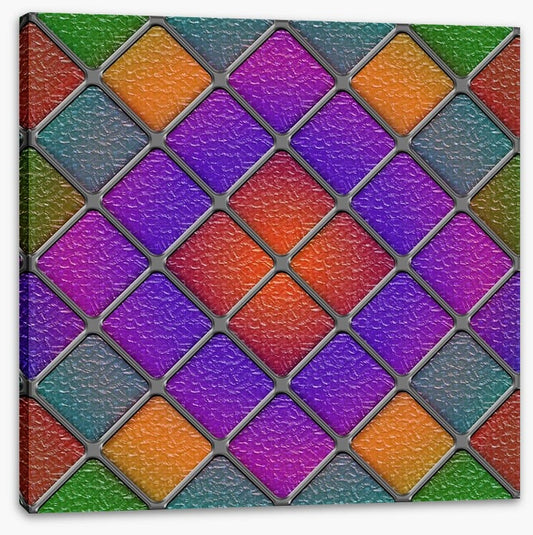 Purple diamond window