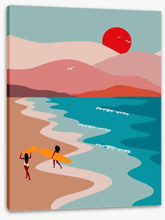 Setting sun surf