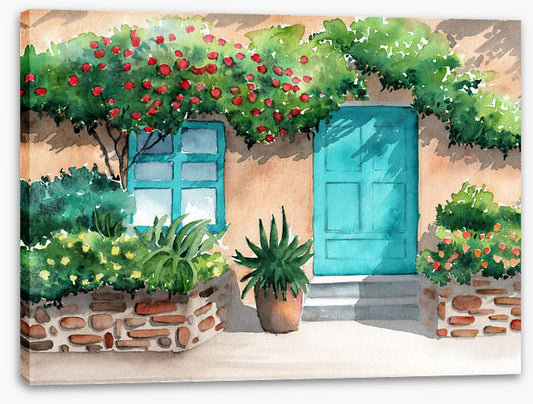 The turquoise door