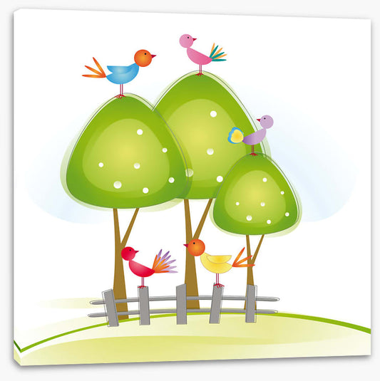 Green tree birds