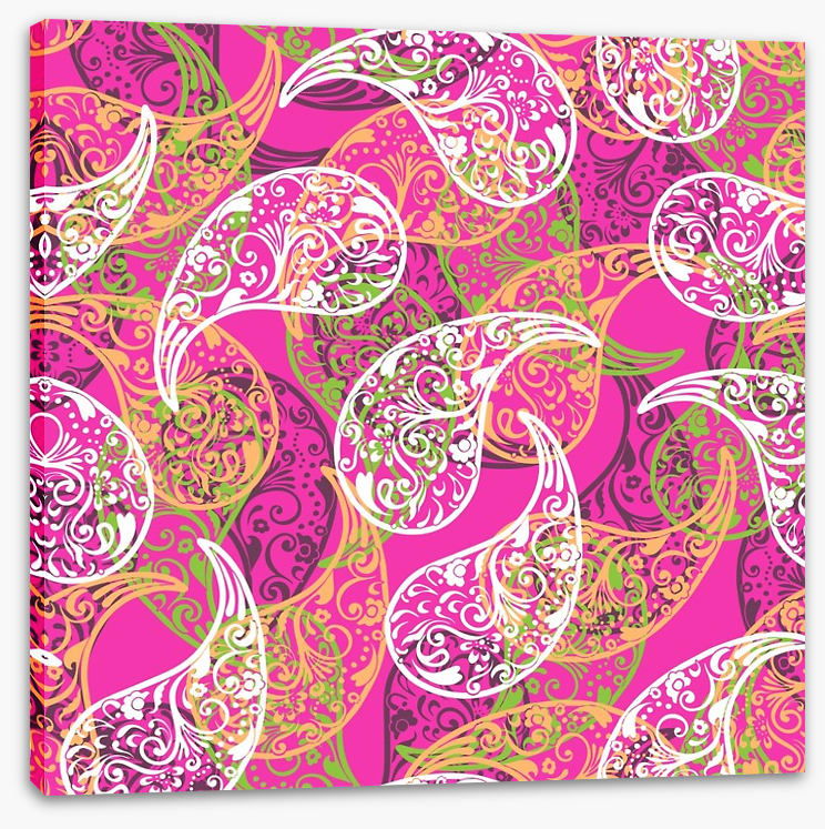 Pink paisley pop