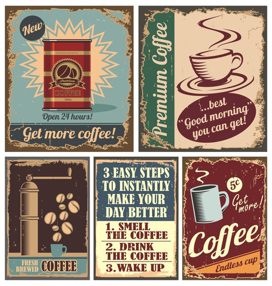 Vintage coffee sign