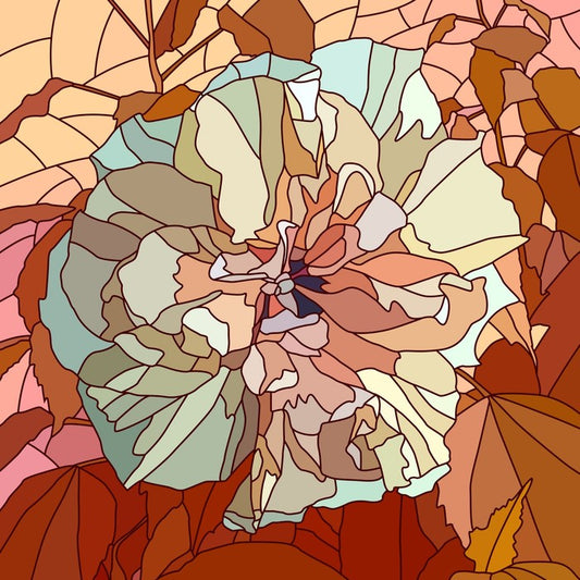 Chinese rose mosaic