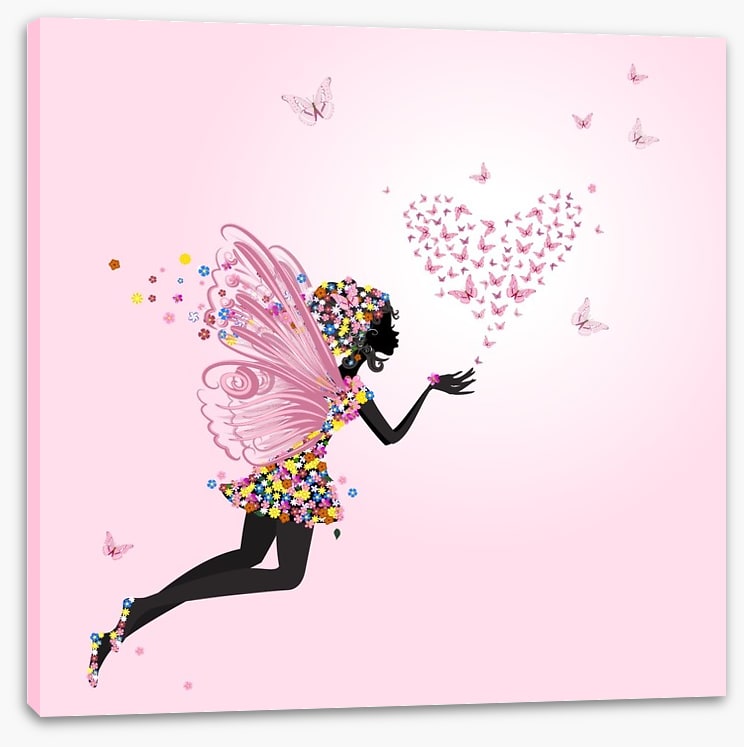 Flower fairy and loveheart