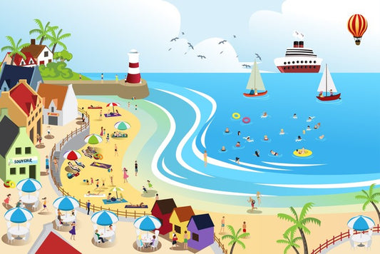 The seaside town