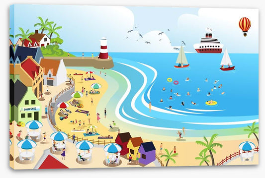 The seaside town
