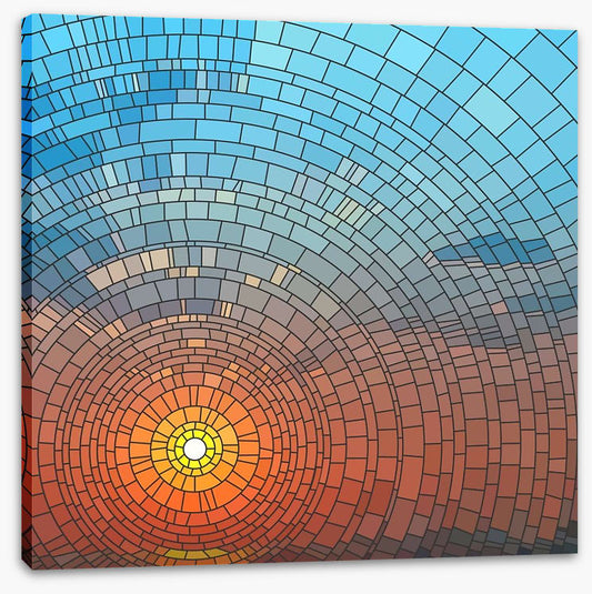Golden sundown mosaic