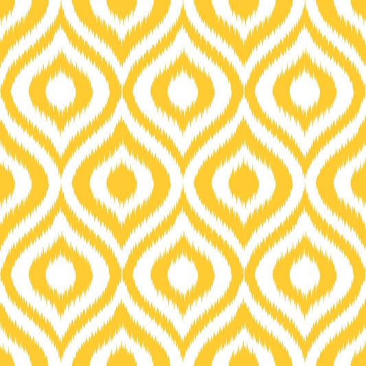 Yellow geometric ikat