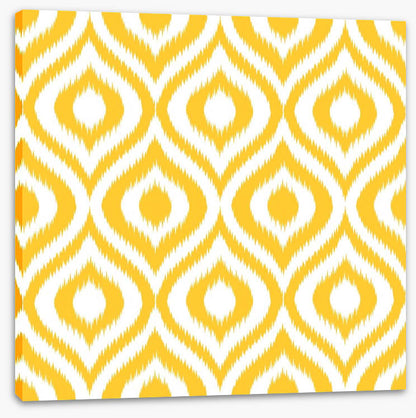 Yellow geometric ikat