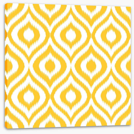 Yellow geometric ikat