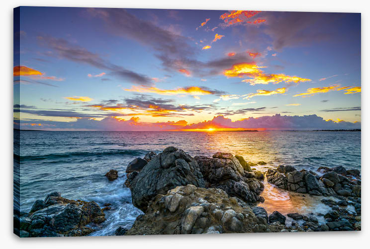 Golden cloud seascape
