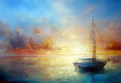 Sail boat seascape