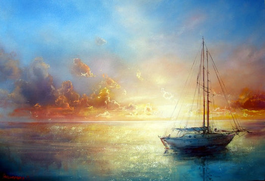 Sail boat seascape