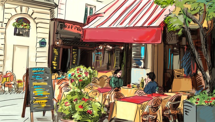 Lunch at the cafe