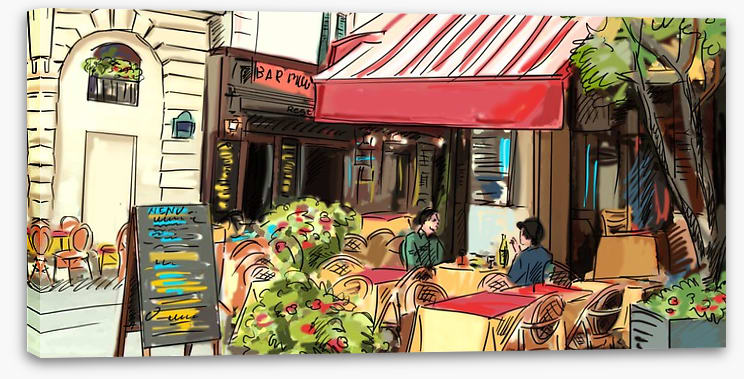 Lunch at the cafe