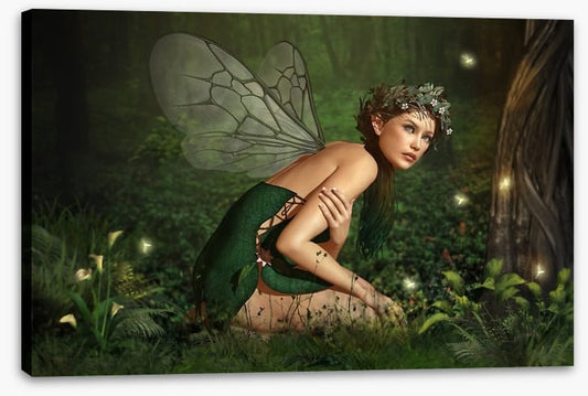 Forest nymph with fireflies
