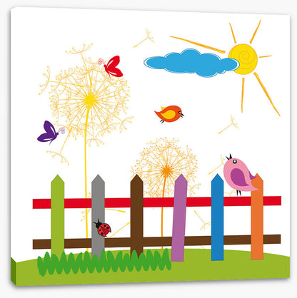 Garden fence birds