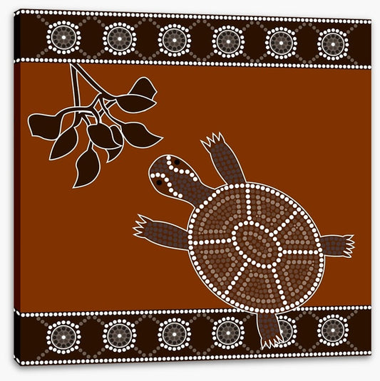 Turtle and leaves