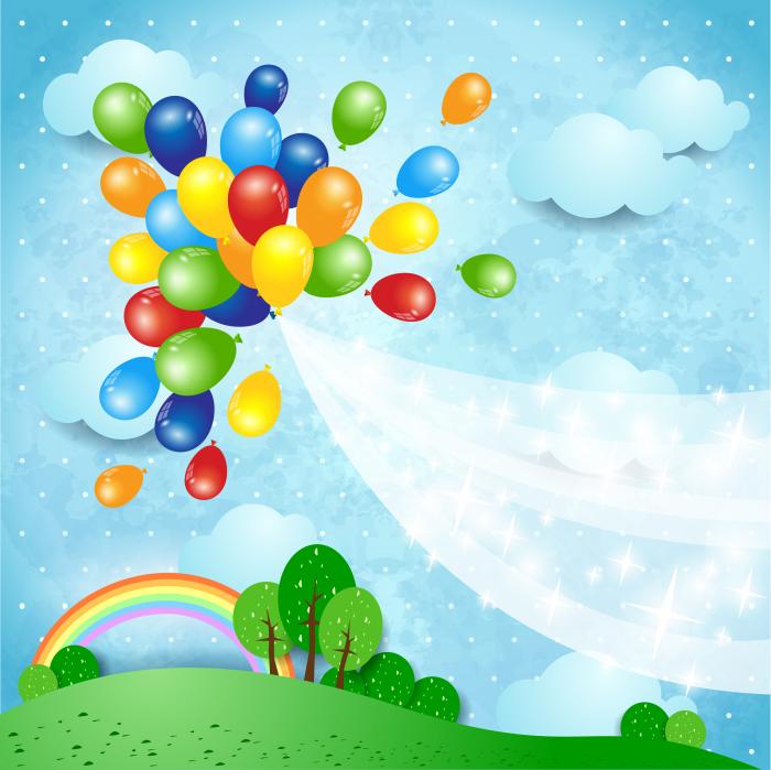 Rainbow balloons