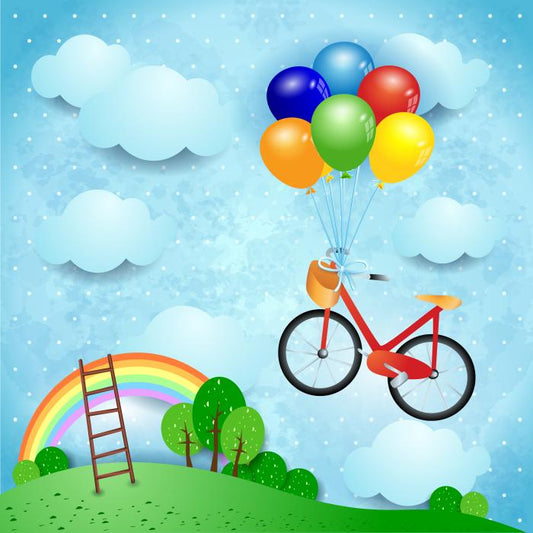 Bike and balloons