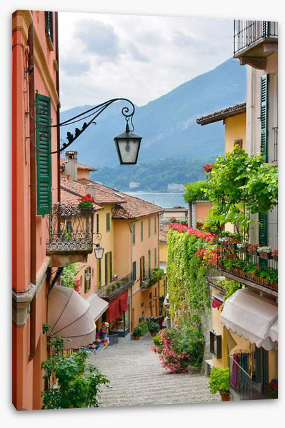 Village street in Lake Como, Italy