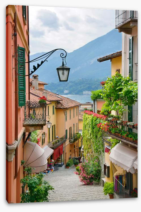 Village street in Lake Como, Italy