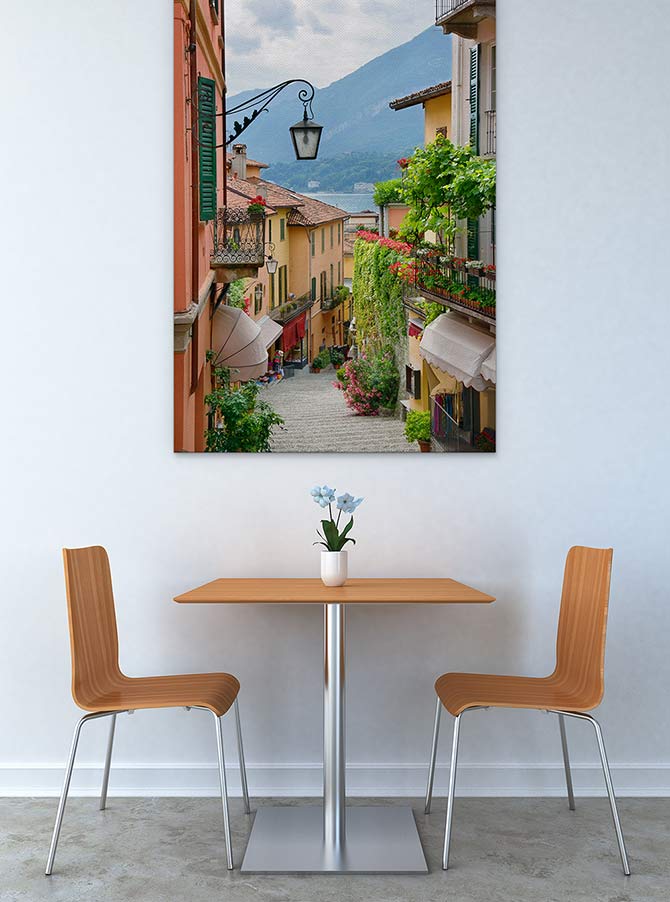 Village street in Lake Como, Italy