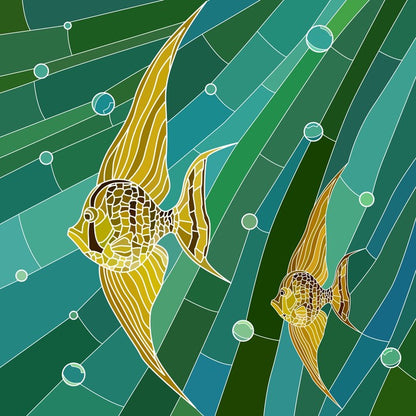 Yellow fish mosaic