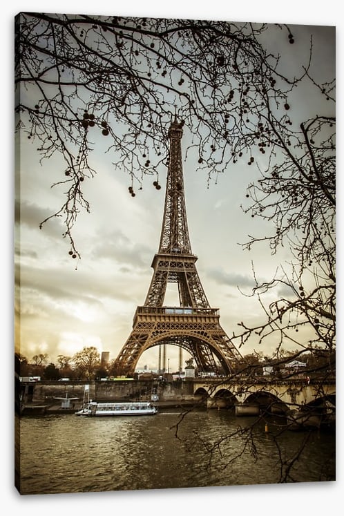 Eiffel tower from the Seine, France