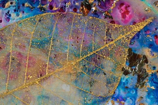 Gold filigree leaf