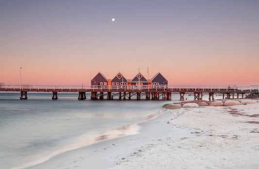 Busselton Jetty moonrise