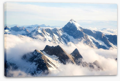 Mount Cook in the clouds