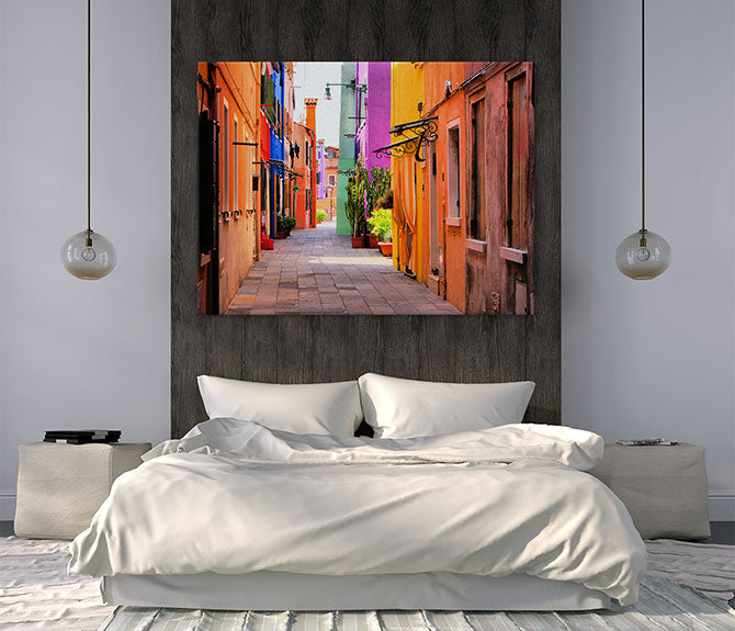 Colourful street in Burano