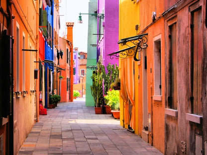 Colourful street in Burano