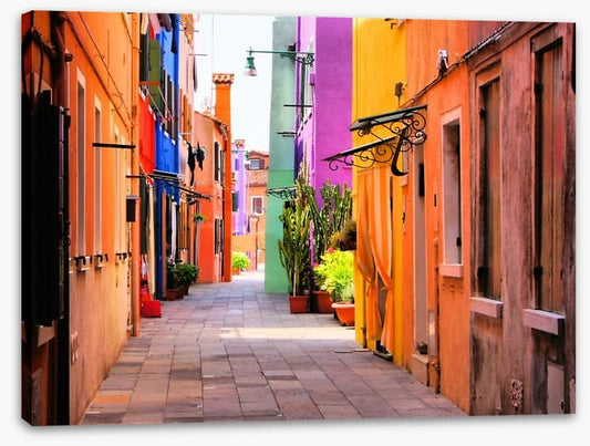 Colourful street in Burano