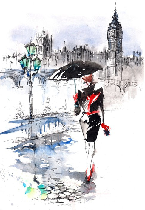 Strolling in the rain