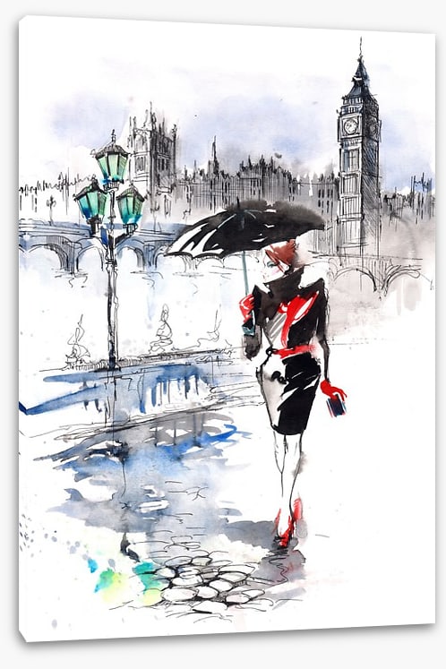 Strolling in the rain