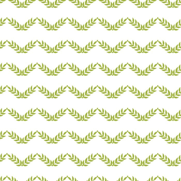 Green leaves chevron