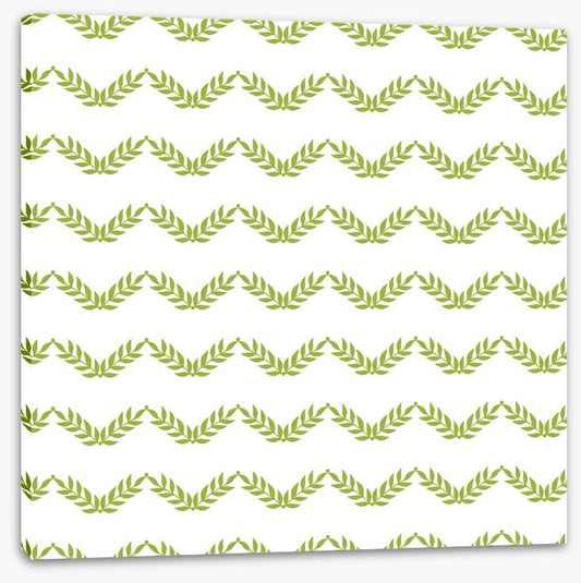 Green leaves chevron