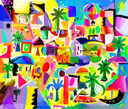 Sunny beach town