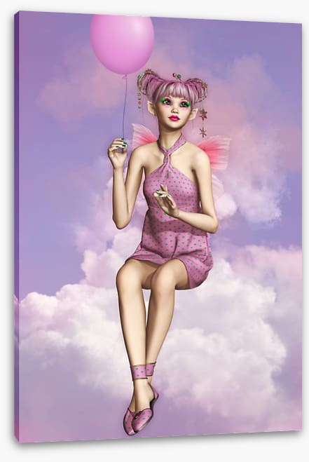 Pixie on a cloud