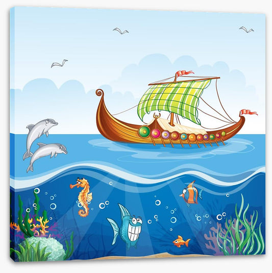 Sailing over the reef