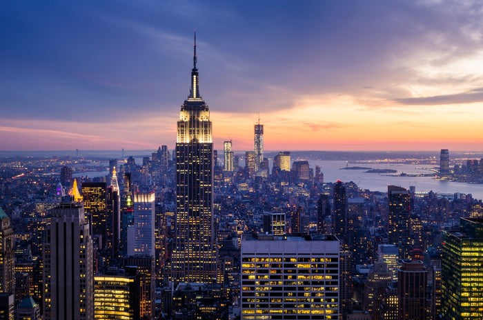 Skyscraper sunset, New York City