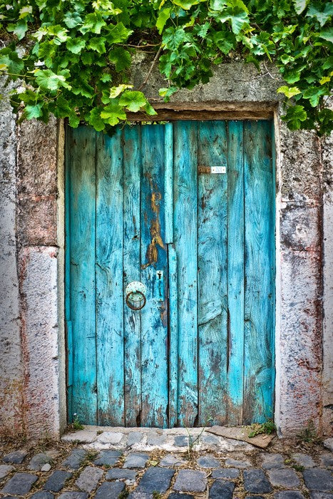 The old blue door