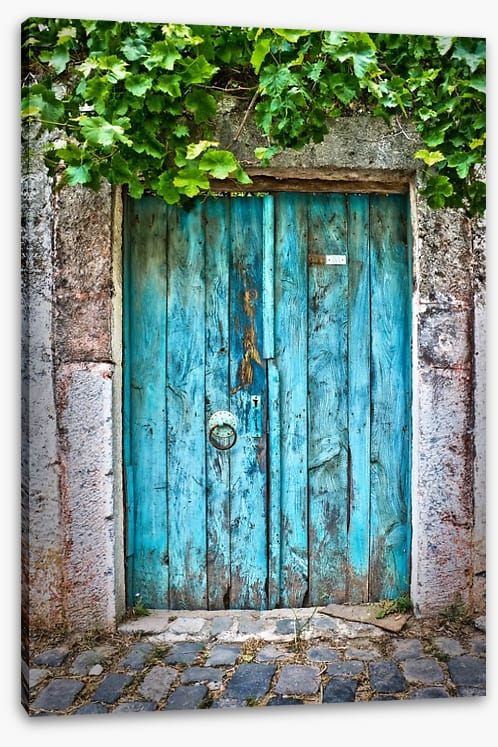 The old blue door